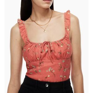 Aritzia Wilfred Boheme Linen Bustier Tank